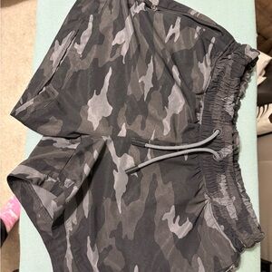 Athleta Girl Camo Shorts - Black and Gray